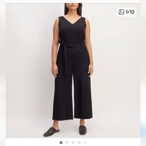 Everlane Sleeveless V-Neck Jumpsuit Sz 16 NWOT